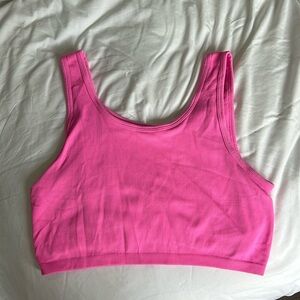 Aerie Cropped Top With Built In Sports Bra
